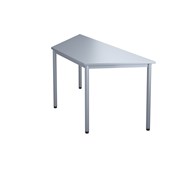 12:38 BX Pöytä HT, puolisuunnikas 140x70x70 cm, hopea jalusta