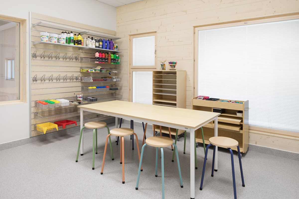 Askartelutila Lentolan päiväkodissa