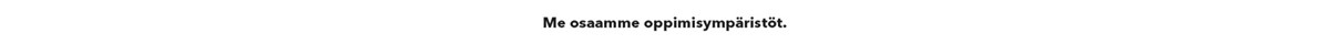 Me osaamme oppimisympäristöt