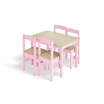 Lina pöytä ja 4 tuolia