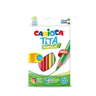 Värikynä Carioca Tita Jumbo, 12 väriä