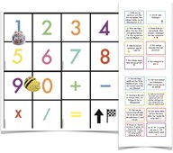 Blue-Bot -numeromatto alakouluun, ruotsinkieliset tehtäväkortit