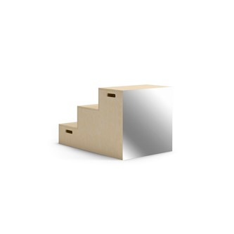 Fixa näyttämörappu, 60 cm, peilitausta, 3 askelmaa