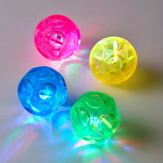 Pienet sensoriset välkkyvät pallot, 4 kpl
