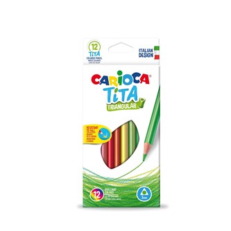 Värikynä Carioca Tita, kolmikulmainen, 12 väriä
