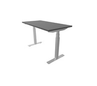 Work -työpöytä, 120x60 cm, E-motion, hopea jalusta