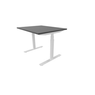 Work -työpöytä, 100x80 cm, E-motion, valkoinen jalusta