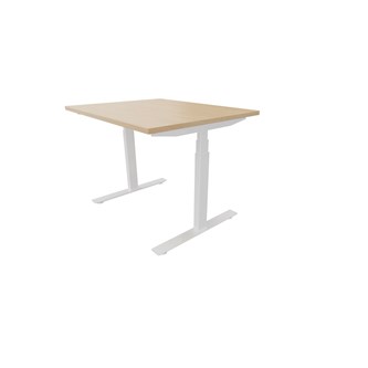 Work -työpöytä, 100x80 cm, E-motion, valkoinen jalusta