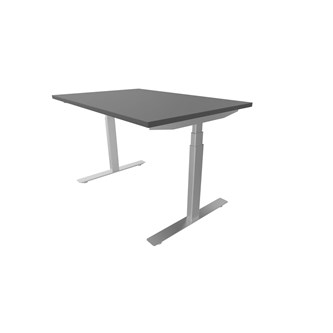 Work -työpöytä, 120x80 cm, E-motion, hopea jalusta