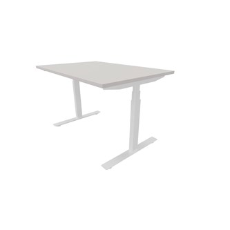Work -työpöytä, 120x80 cm, E-motion, valkoinen jalusta