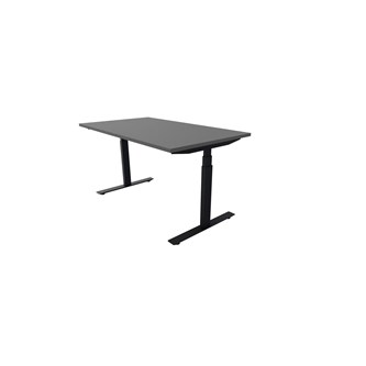 Work -työpöytä, 140x80 cm, E-motion, musta jalusta