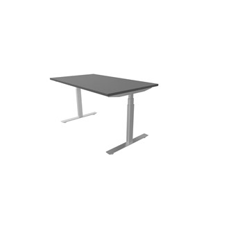 Work -työpöytä, 140x80 cm, E-motion, hopea jalusta