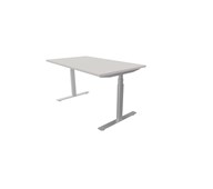 Work -työpöytä, 140x80 cm, E-motion, hopea jalusta