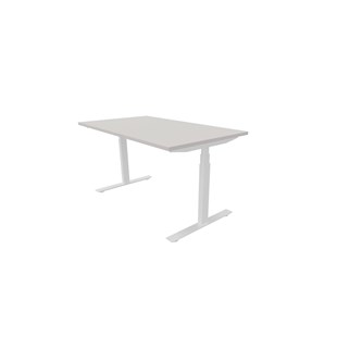 Work -työpöytä, 140x80 cm, E-motion, valkoinen jalusta