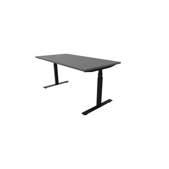 Work -työpöytä, 160x80 cm, E-motion, musta jalusta