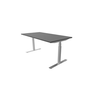 Work -työpöytä, 160x80 cm, E-motion, hopea jalusta