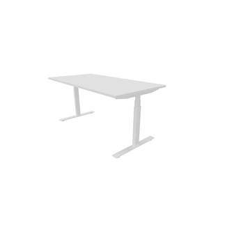 Work -työpöytä, 160x80 cm, E-motion, valkoinen jalusta