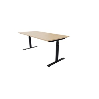 Work -työpöytä, 180x80 cm, E-motion, musta jalusta