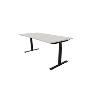 Work -työpöytä, 180x80 cm, E-motion, musta jalusta