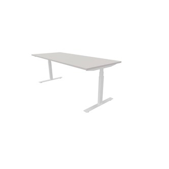 Work -työpöytä, 200x80 cm, E-motion, valkoinen jalusta