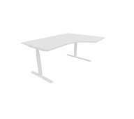 Work -työpöytä, kulma oikealla, 160x120 cm, E-motion, valkoinen jalusta