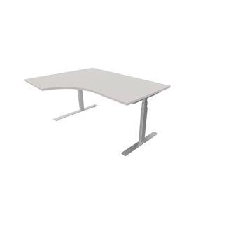 Work FSC työpöytä HPL BX, kulma vasemmalla, 160x120 cm, hopea jalusta