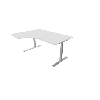 Work FSC työpöytä HPL BX, kulma vasemmalla, 160x120 cm, hopea jalusta