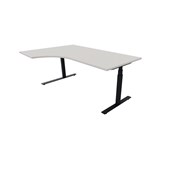 Chat FSC työpöytä DL BX, kulma vasemmalla, 180x120 cm, musta jalusta