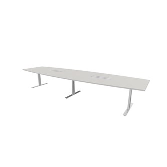 Talk neuvottelupöytä 420x90/120x72 cm, ellipsi, hopea T-jalusta
