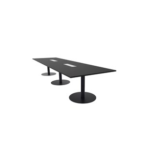 Talk neuvottelupöytä 420x120x74 cm, mustat pilarijalat
