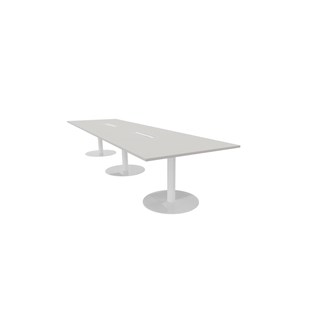Talk neuvottelupöytä 420x120x74 cm, valkoiset pilarijalat