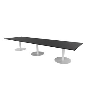 Talk neuvottelupöytä 420x120x74 cm, valkoiset pilarijalat