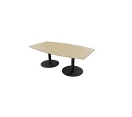 Talk neuvottelupöytä 210x90/120x74 cm, ellipsi, mustat pilarijalat