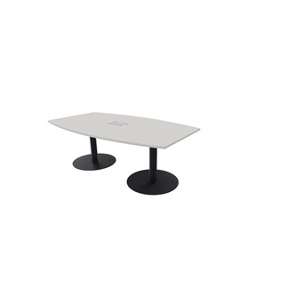 Talk neuvottelupöytä 210x90/120x74 cm, ellipsi, mustat pilarijalat
