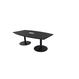 Talk neuvottelupöytä 210x90/120x74 cm, ellipsi, mustat pilarijalat