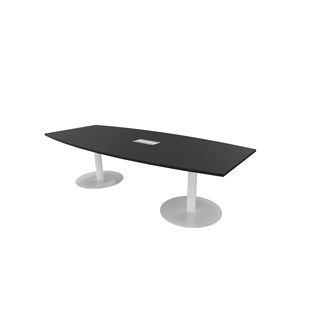 Talk neuvottelupöytä 240x90/120x74 cm, ellipsi, valkoiset pilarijalat