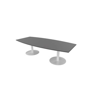 Talk neuvottelupöytä 270x90/120x74 cm, ellipsi, valkoiset pilarijalat