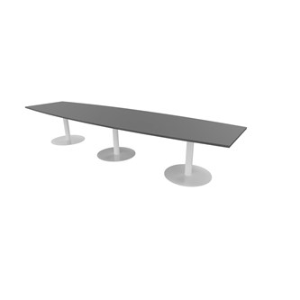 Talk neuvottelupöytä 420x90/120x74 cm, ellipsi, valkoiset pilarijalat