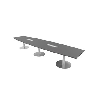 Talk neuvottelupöytä 490x90/120x74 cm, ellipsi, hopeat pilarijalat