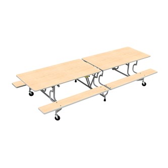 Sico taittokantinen siirreltävä pöytä ja penkit 305 cm