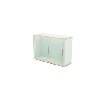 Fixa vitriinikaappi 2:1, seinämalli, plexiliukuovet, S20 cm