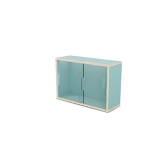 Fixa vitriinikaappi 2:1, seinämalli, plexiliukuovet, S20 cm