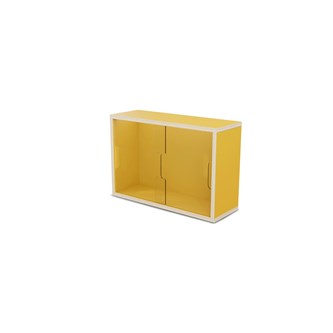 Fixa vitriinikaappi 2:1, seinämalli, plexiliukuovet, S20 cm