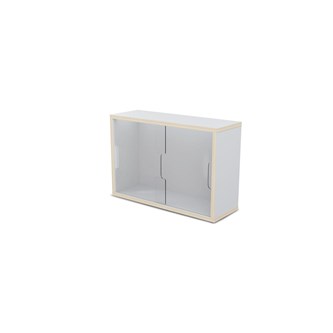 Fixa vitriinikaappi 2:1, seinämalli, plexiliukuovet, S20 cm