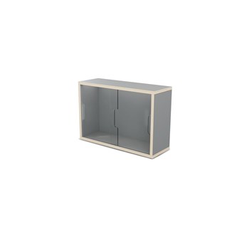 Fixa vitriinikaappi 2:1, seinämalli, plexiliukuovet, S20 cm