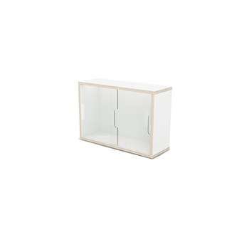 Fixa vitriinikaappi 2:1, seinämalli, plexiliukuovet, S20 cm