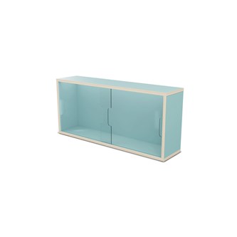 Fixa vitriinikaappi 3:1, seinämalli, plexiliukuovet, S20 cm