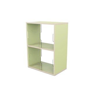 Fixa vitriinikaappi 2:2, plexiliukuovet ja -takaseinä, S36/46 cm
