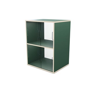 Fixa vitriinikaappi 2:2, plexiliukuovet ja -takaseinä, S36/46 cm