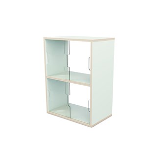 Fixa vitriinikaappi 2:2, plexiliukuovet ja -takaseinä, S36/46 cm